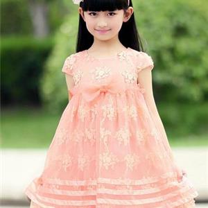 妙妙可心童装女童百褶连衣裙供应