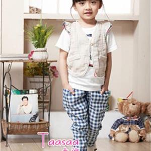 外贸童装 夏季新款韩版女童学院风牛仔蛋糕裙假两件连衣裙 公主裙