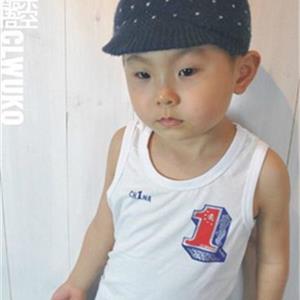 韩版童装2013最新款 小清新印花100%纯棉男/女童套装青岛产地批发