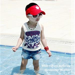 2013夏款新款特价童装 男女中童衣服短袖圆领T恤批发 可爱纯棉t恤