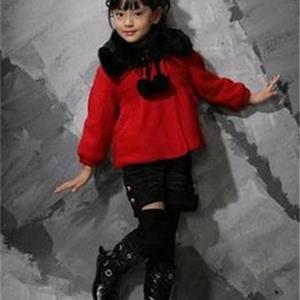 繁星贝衣2013夏季新款红色头发小女孩亮片 气质淑女女童夏季短t