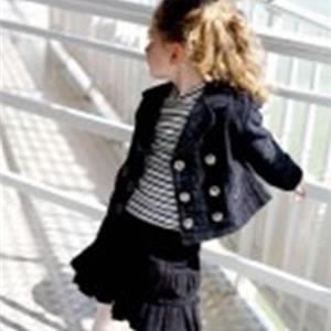 3.24WD夏季新品欧美apple女童泡泡袖蝴蝶结v领下裙条纹红色童套服