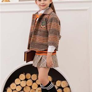 供应韩版服装米乐橙品牌童装园服厂家加工生产定制