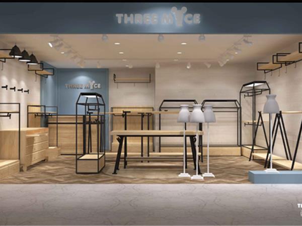 三只鼠童装店铺展示