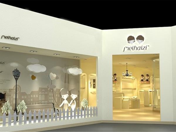 美孩子童装店铺展示