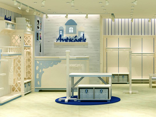 蓝蚁迪堡童装店铺展示