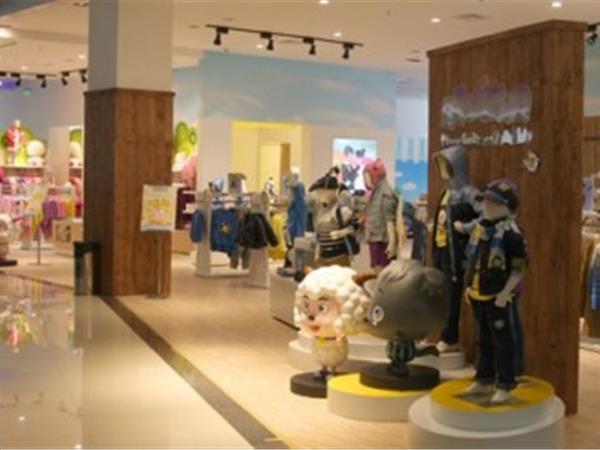 喜羊羊与灰太狼童装店铺展示