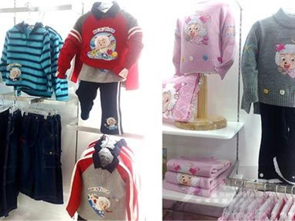 喜羊羊与灰太狼童装店铺展示