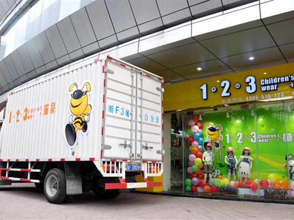 1+2=3童装店铺展示